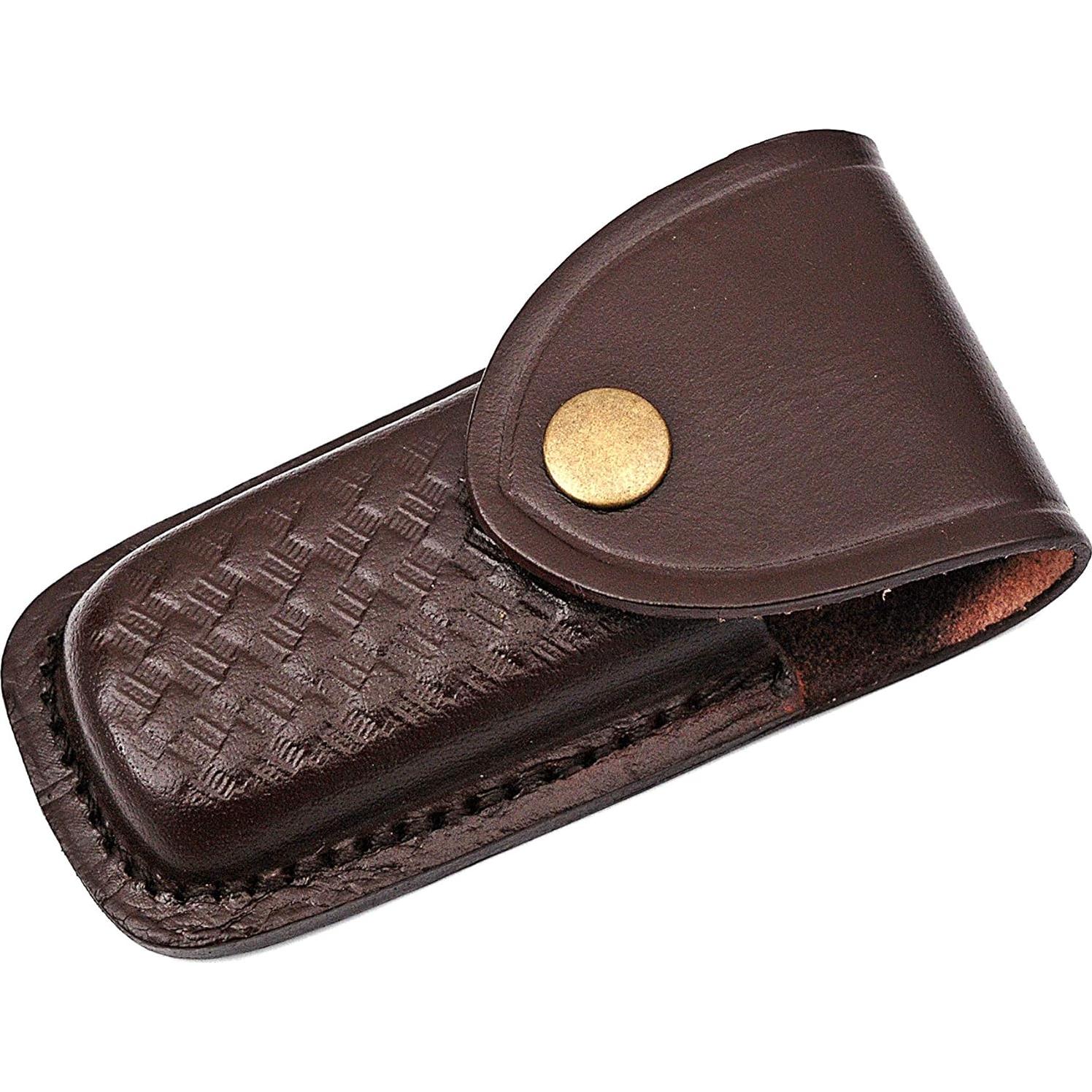 Cuchillo de bolsillo W Trading Damasco 19 cm con funda de cuero