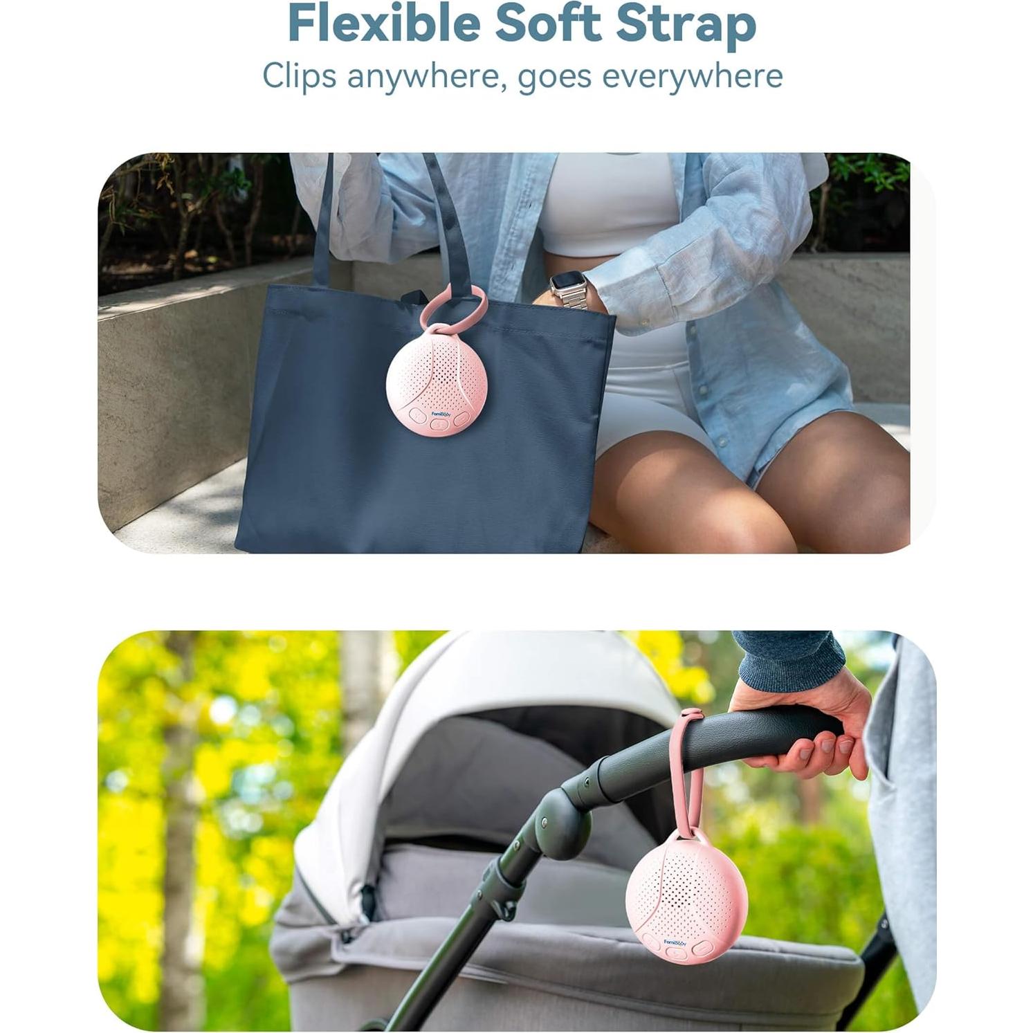 Máquina de Ruido Blanco FamiBaby Portátil Rosa - 16 Sonidos