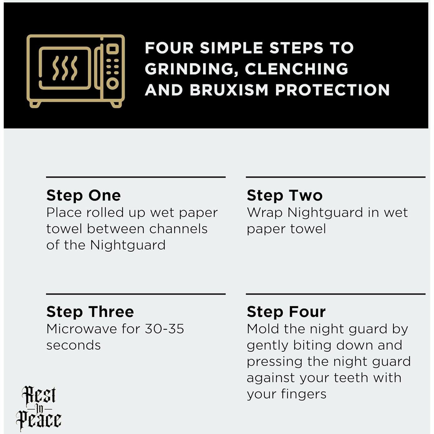 Protectores Bucales Moldables Descanso en Paz - 2 Unidades Azul