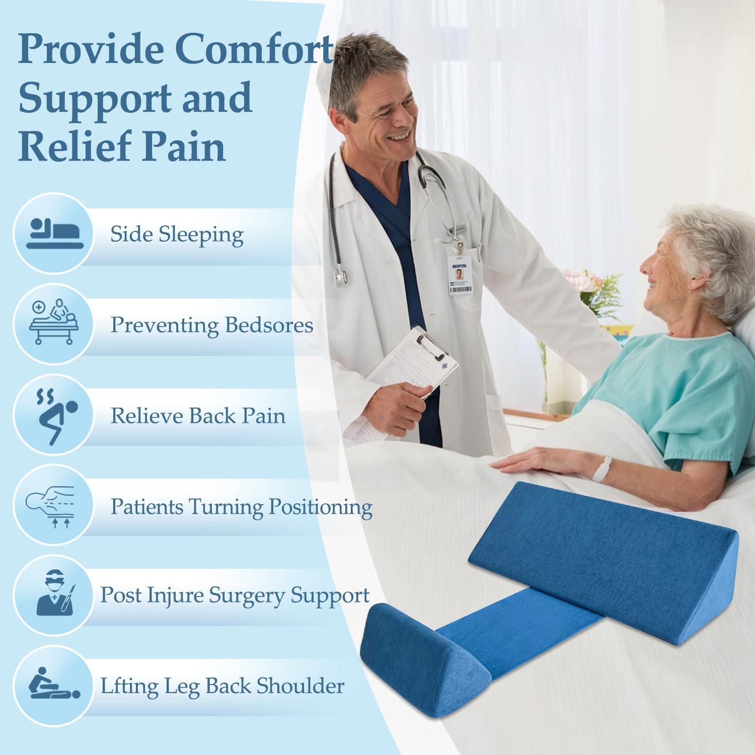 Cojín en Cuña NEPPT 2-en-1 para Soporte Espalda y Piernas