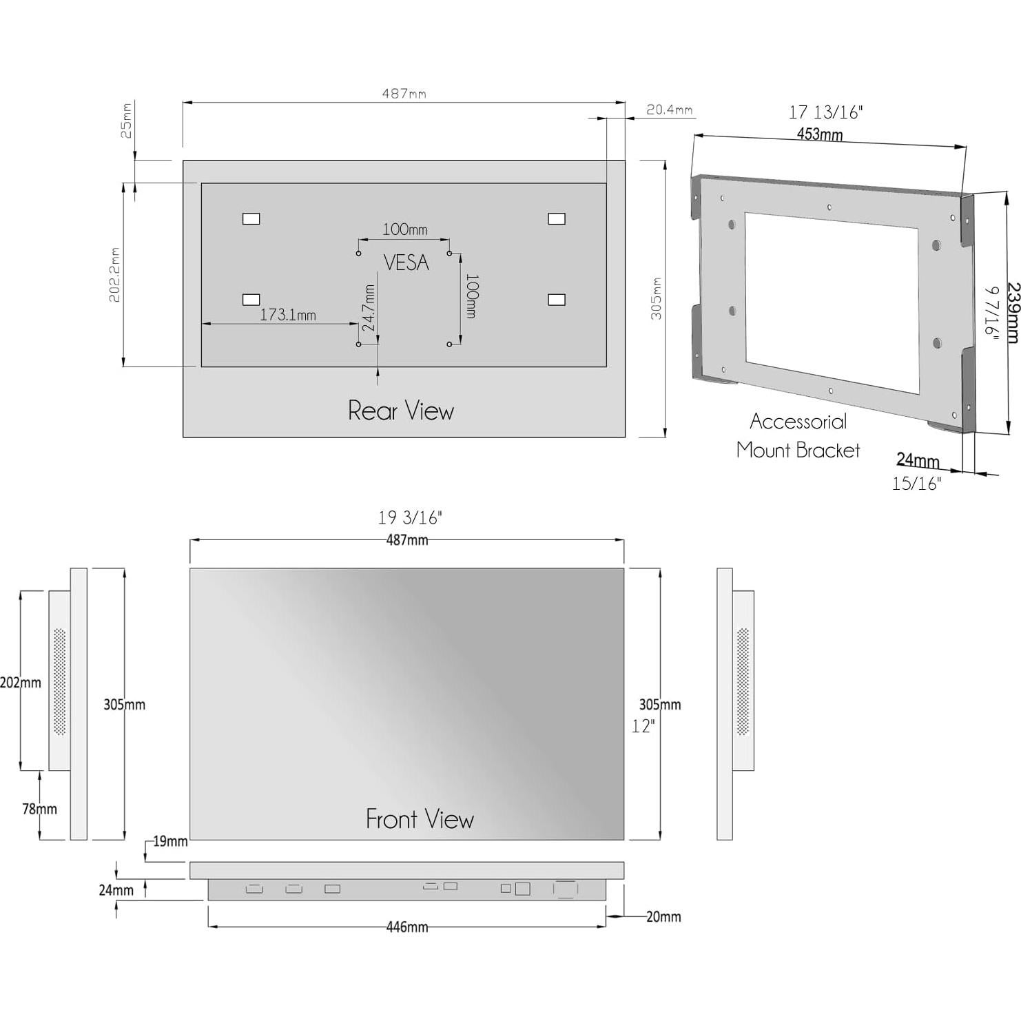 Televisor Espejo Inteligente Soulaca 22" IP65 webOS Wi-Fi Bluetooth