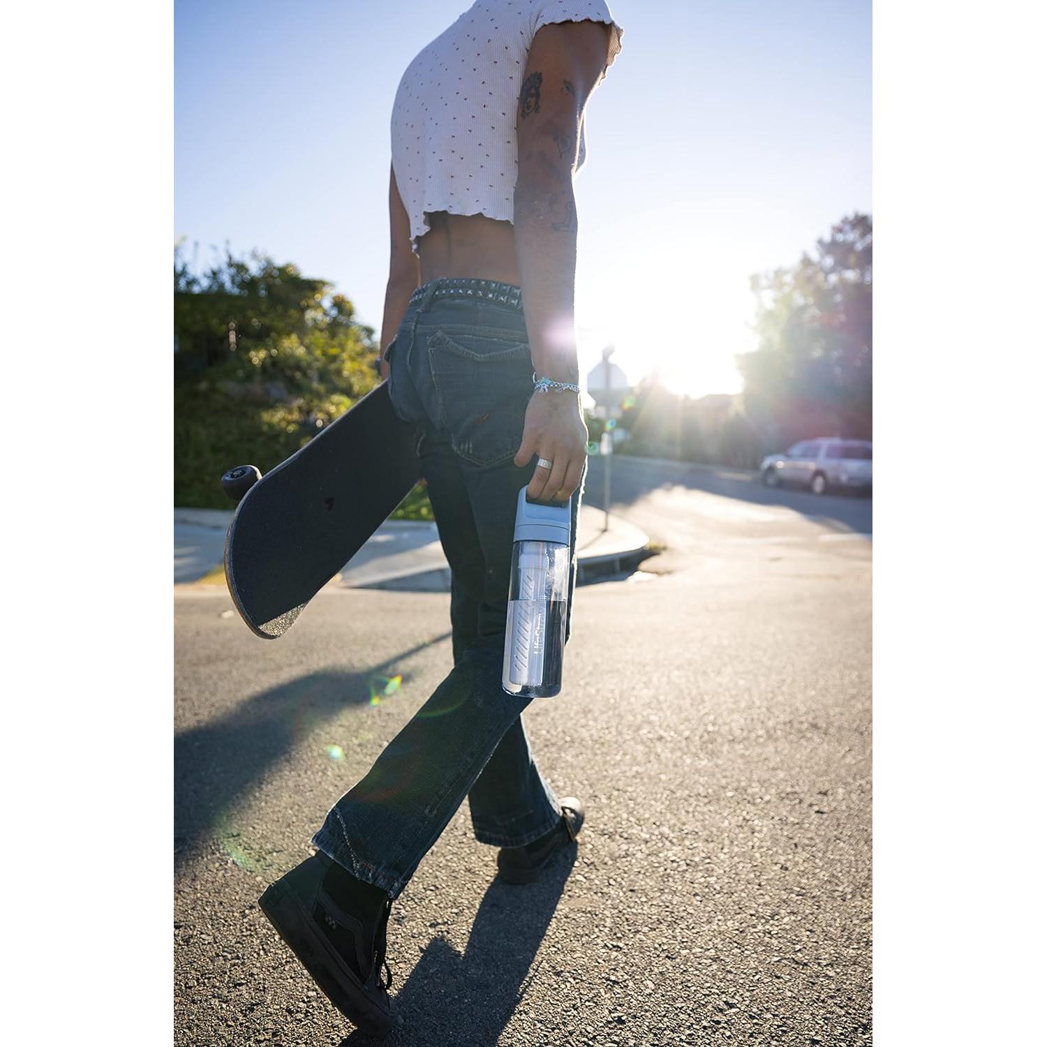 Botella filtrante LifeStraw Go 650 ml Azul BPA libre