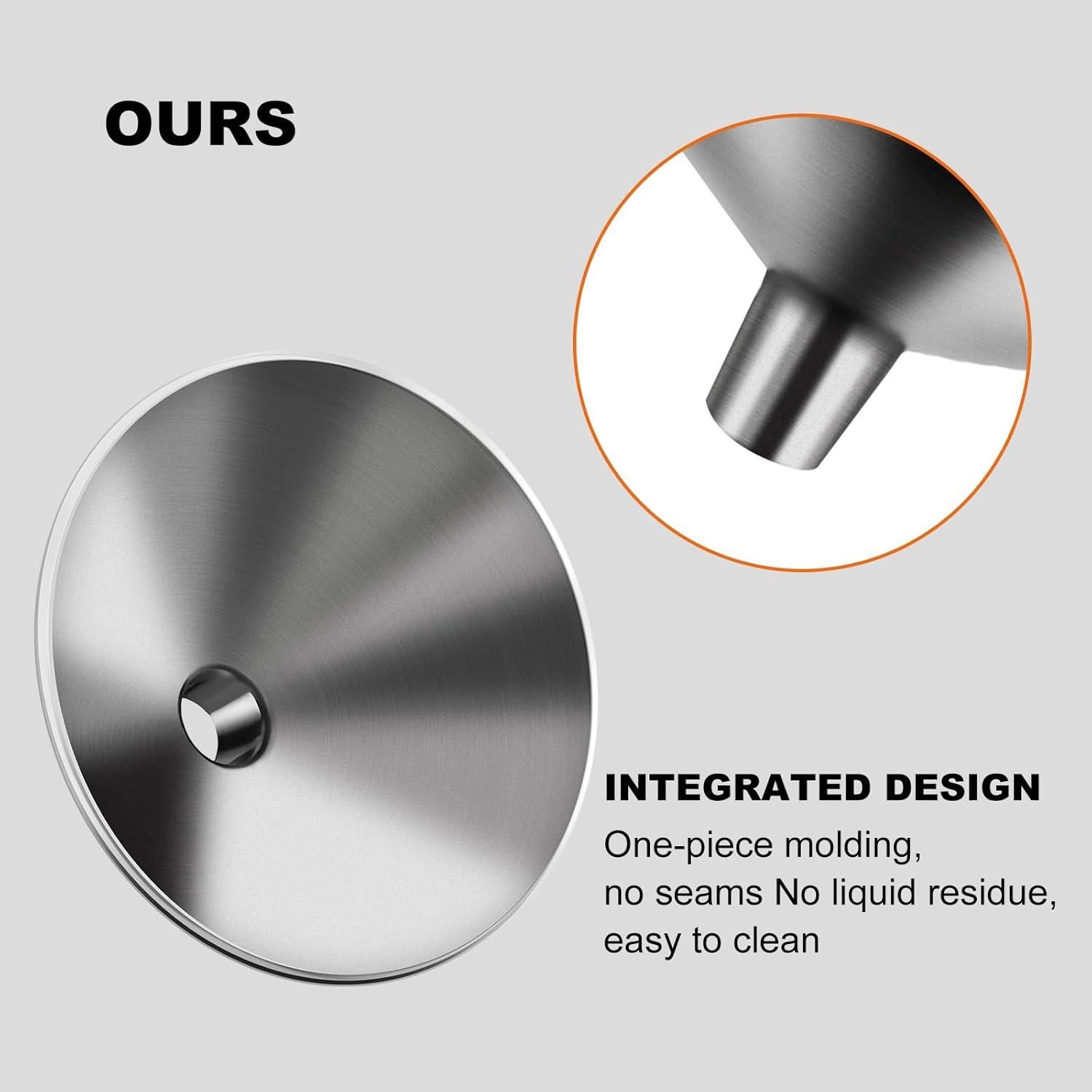 Juego de 2 embudos mini de acero inoxidable para cocina