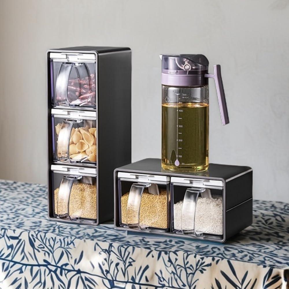 Contenedor de Especias MAR·WENSED 3 Piezas 600ml Acero Inoxidable