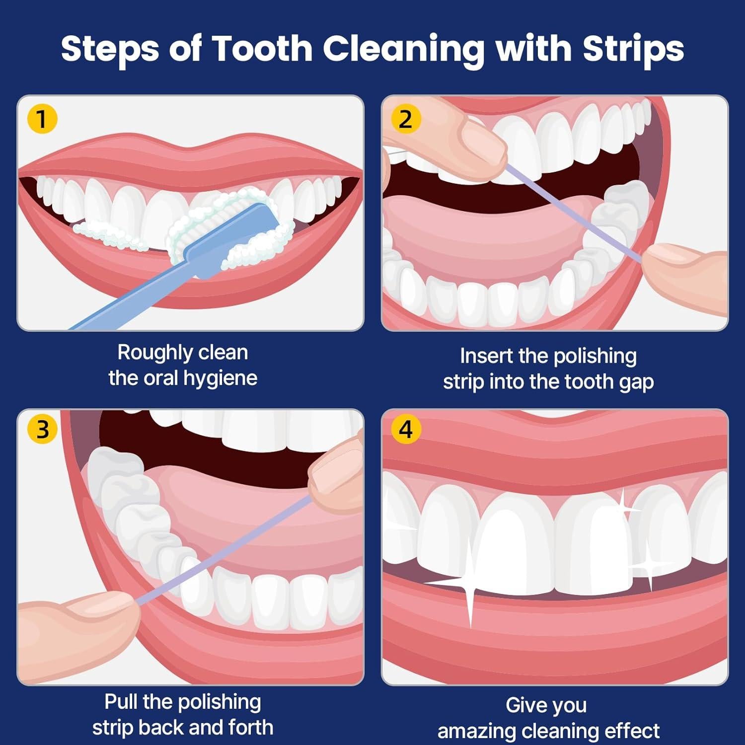 Juego de Tiras de Pulido Dental RAZOKO 3 Variantes 6m