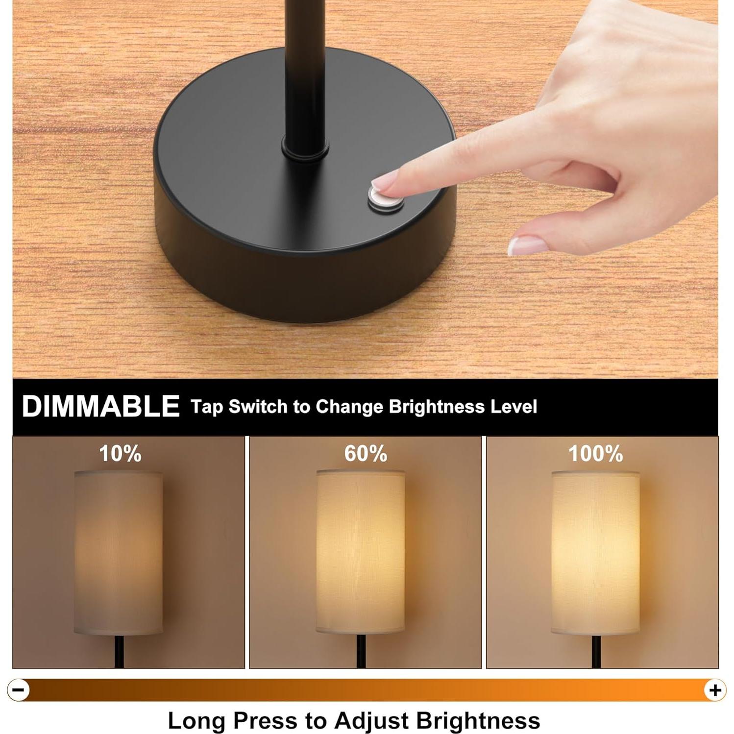 Lámpara de Mesa Inalámbrica ROTTOGOON 32.5cm Regulable
