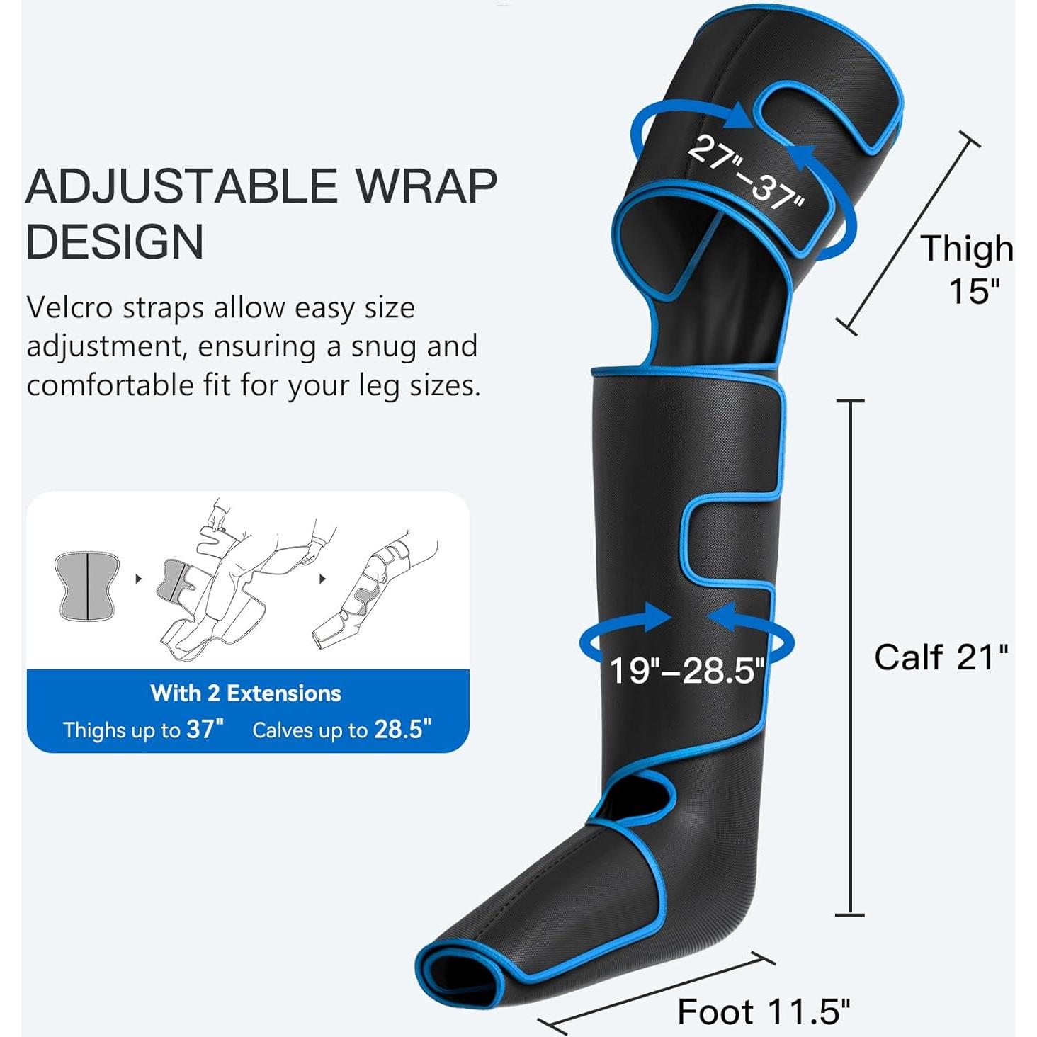 Masajeador de Piernas CINCOM CM-080A-BU con Calor y Compresión