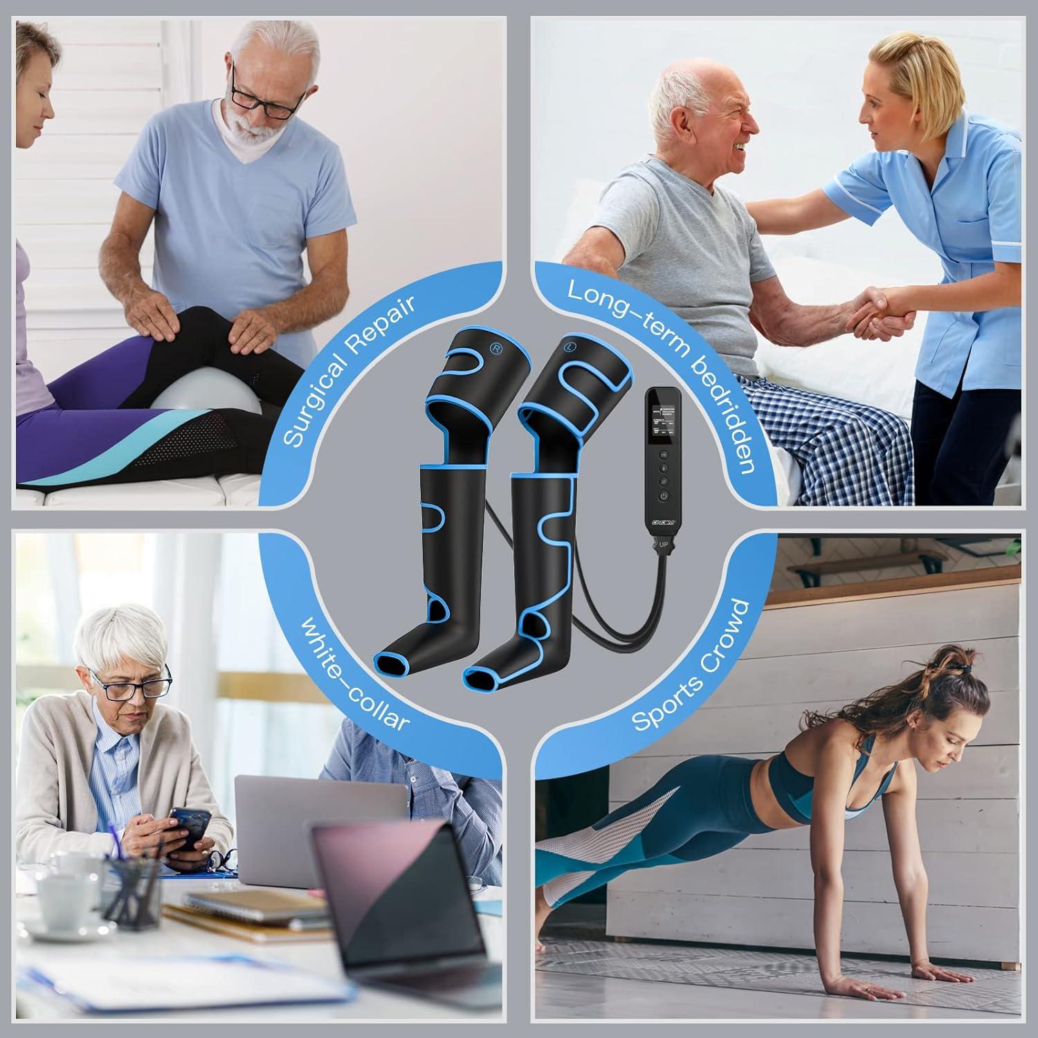 Masajeador de Piernas CINCOM CM-080A-BU con Calor y Compresión