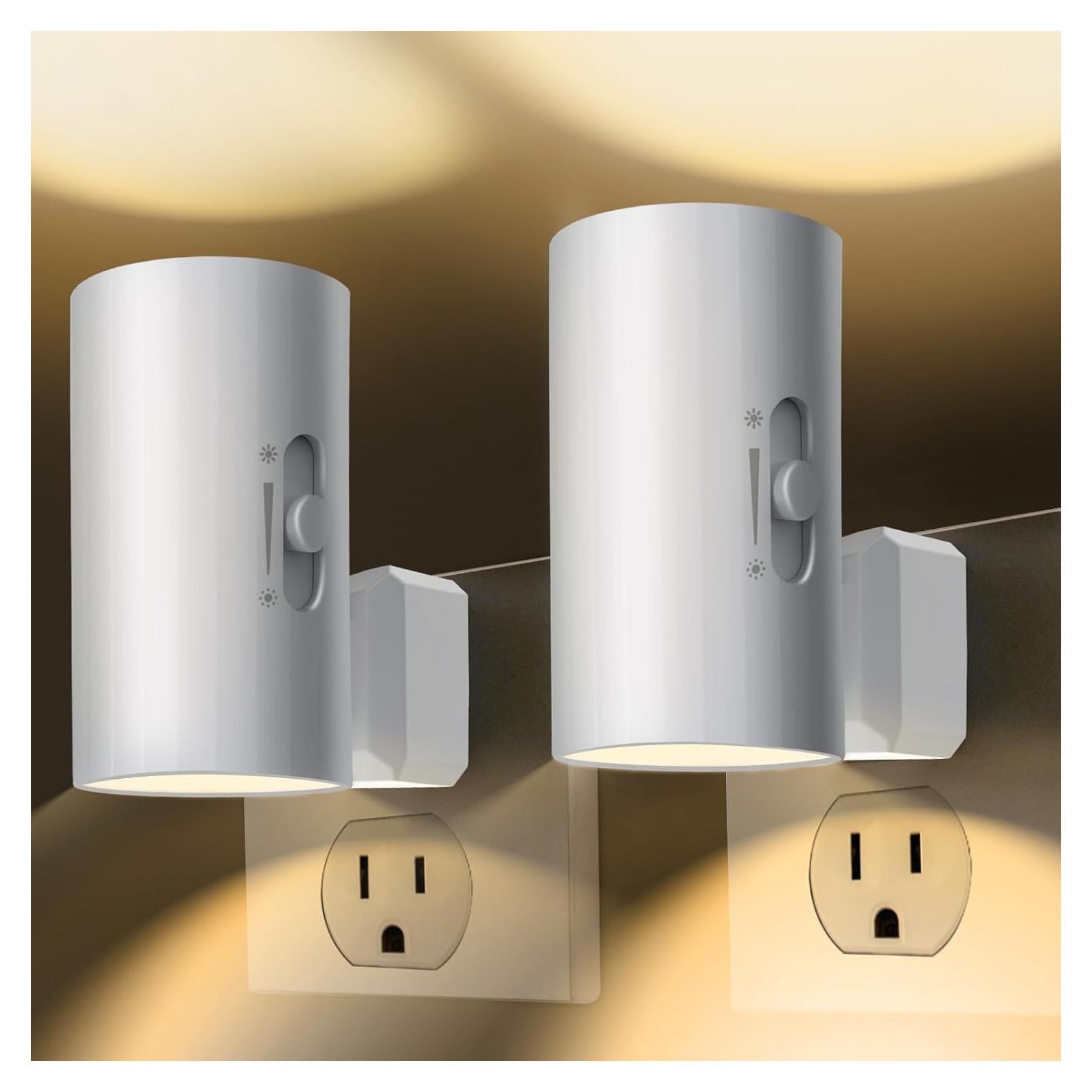 Luz Nocturna LED WSKVEZZA 3000K Regulable 0-100 LM 2 Pzs