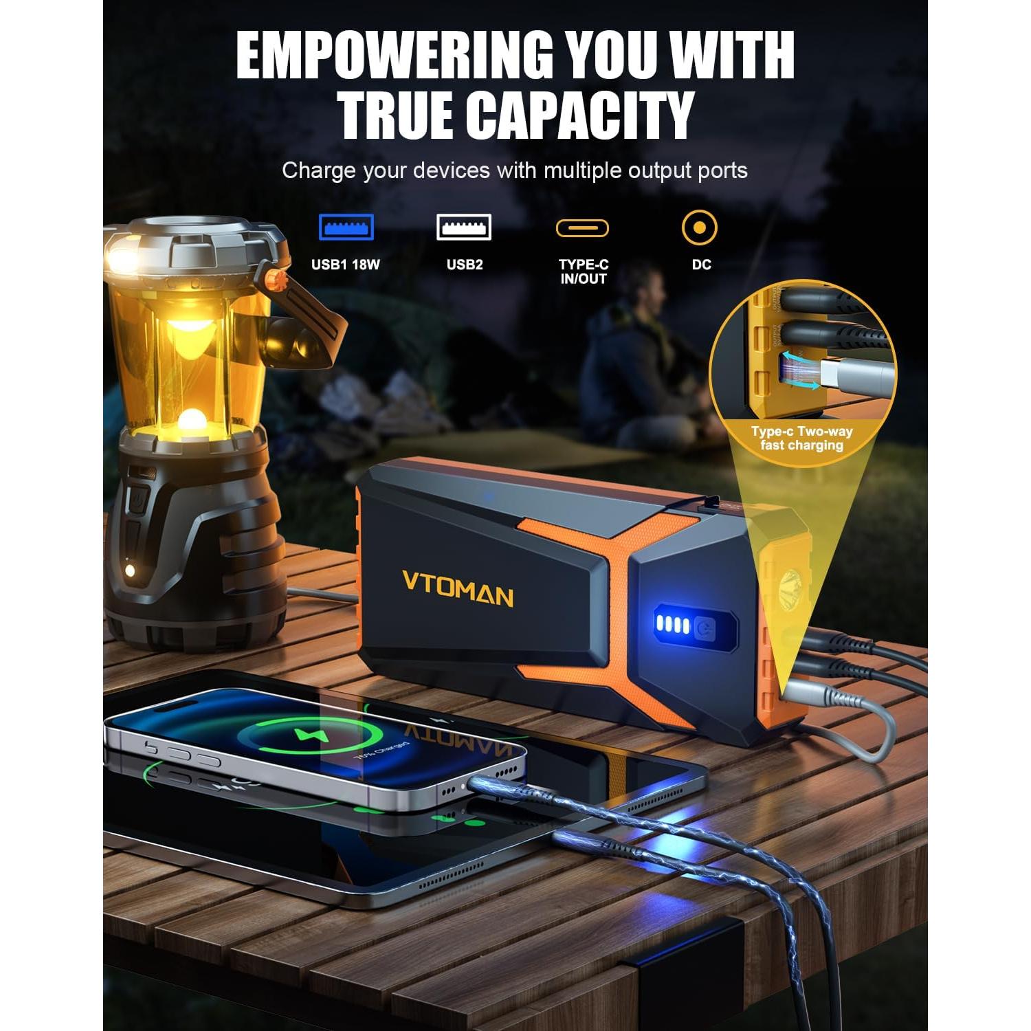 VTOMAN V10 3500A Arrancador de Coche Portátil 12V