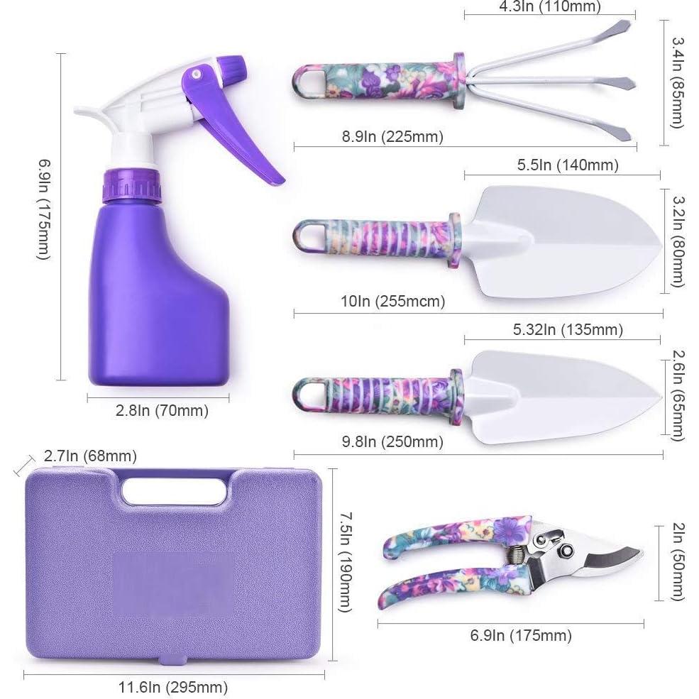 Juego de Herramientas de Jardín LEKEONE 5 Piezas Ergonómico