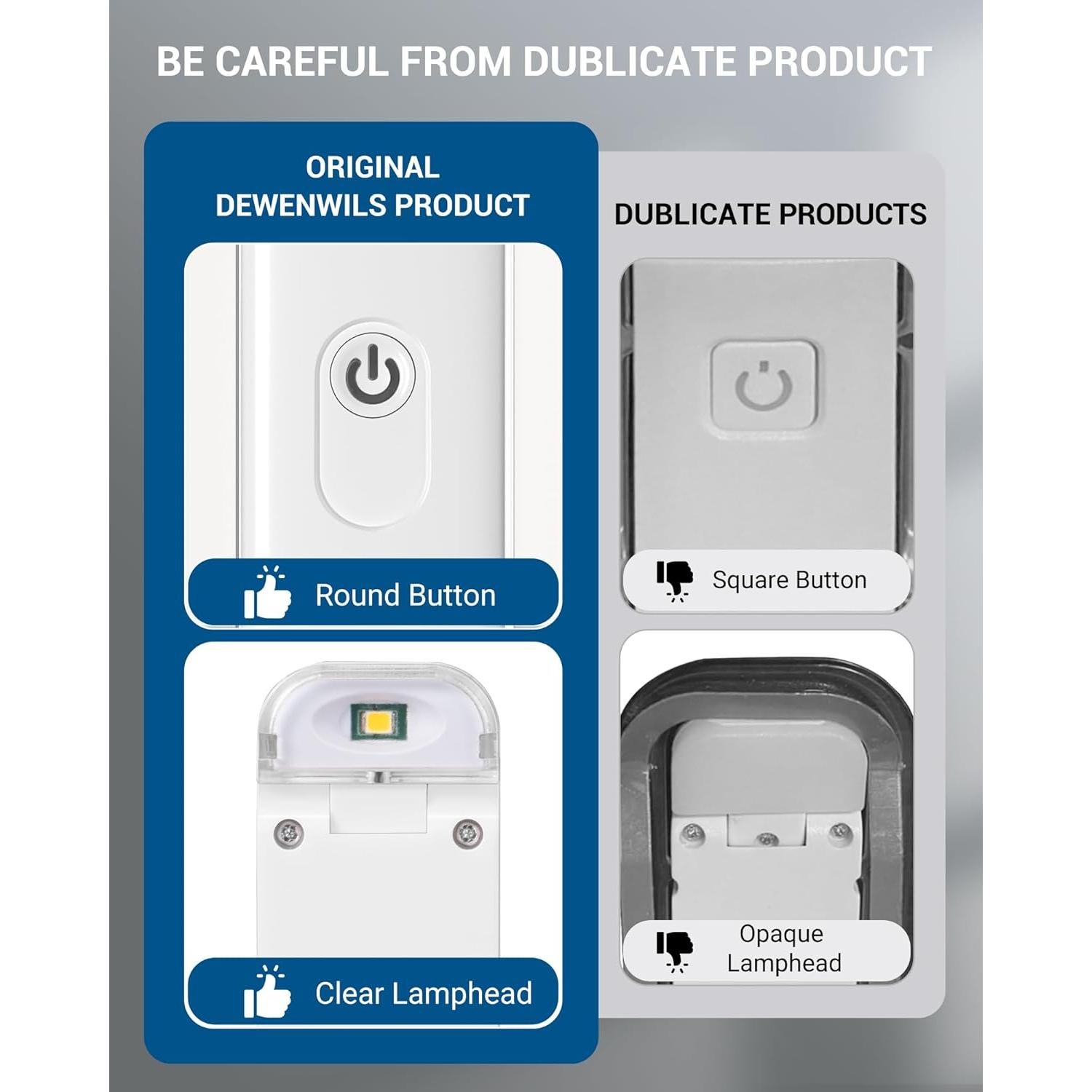 Luz de Lectura LED DEWENWILS Recargable USB 3000K Blanca