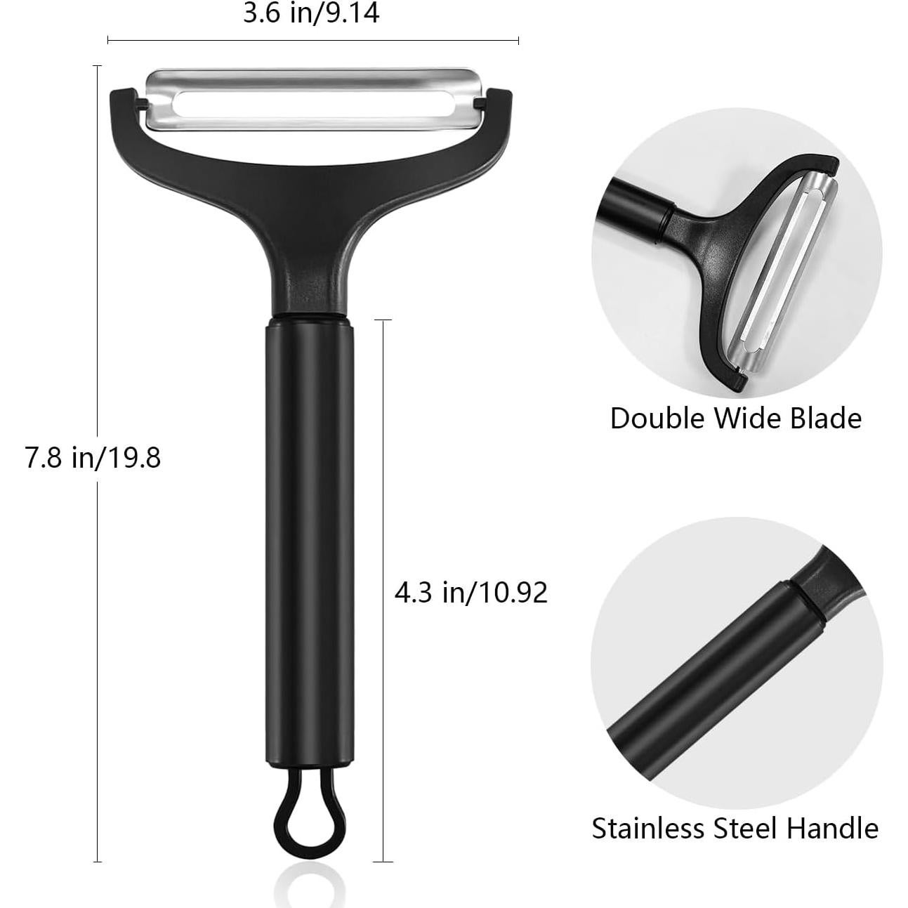 Pelador de Verduras LHS 200804 Acero Inoxidable Negro