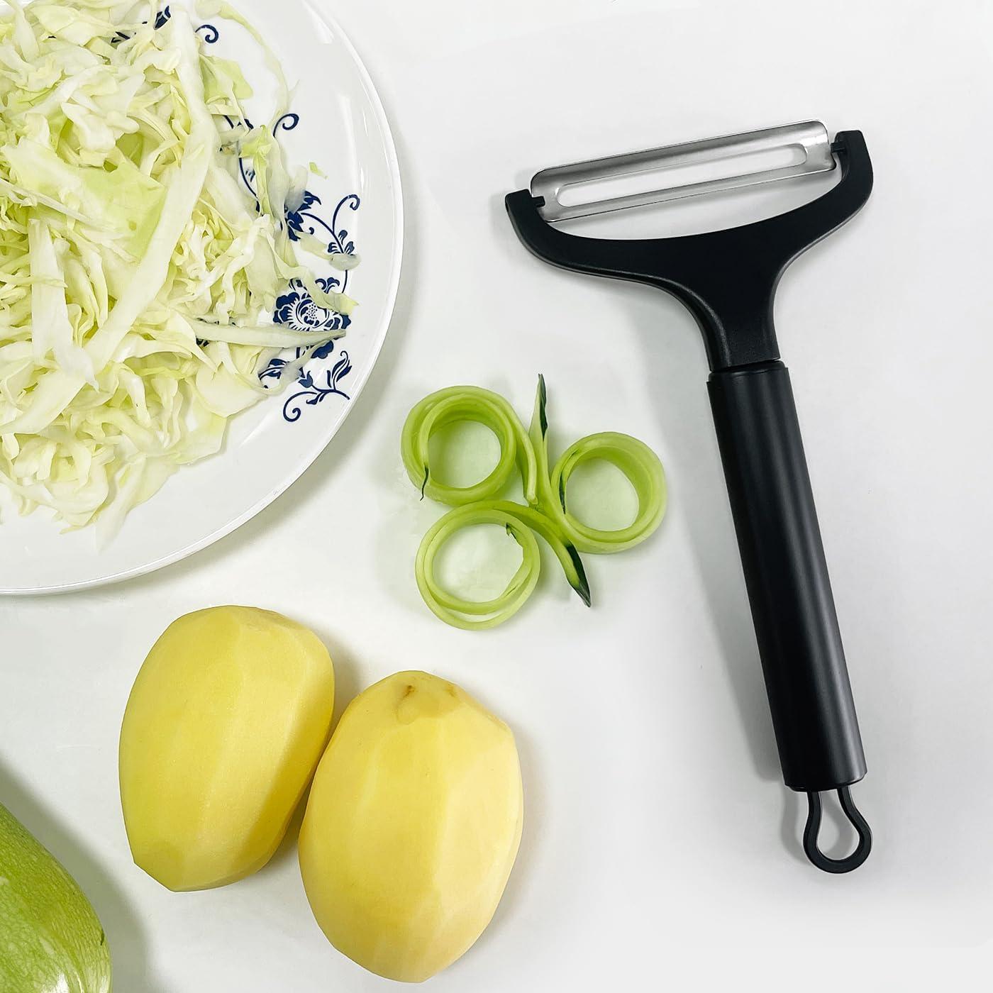 Pelador de Verduras LHS 200804 Acero Inoxidable Negro