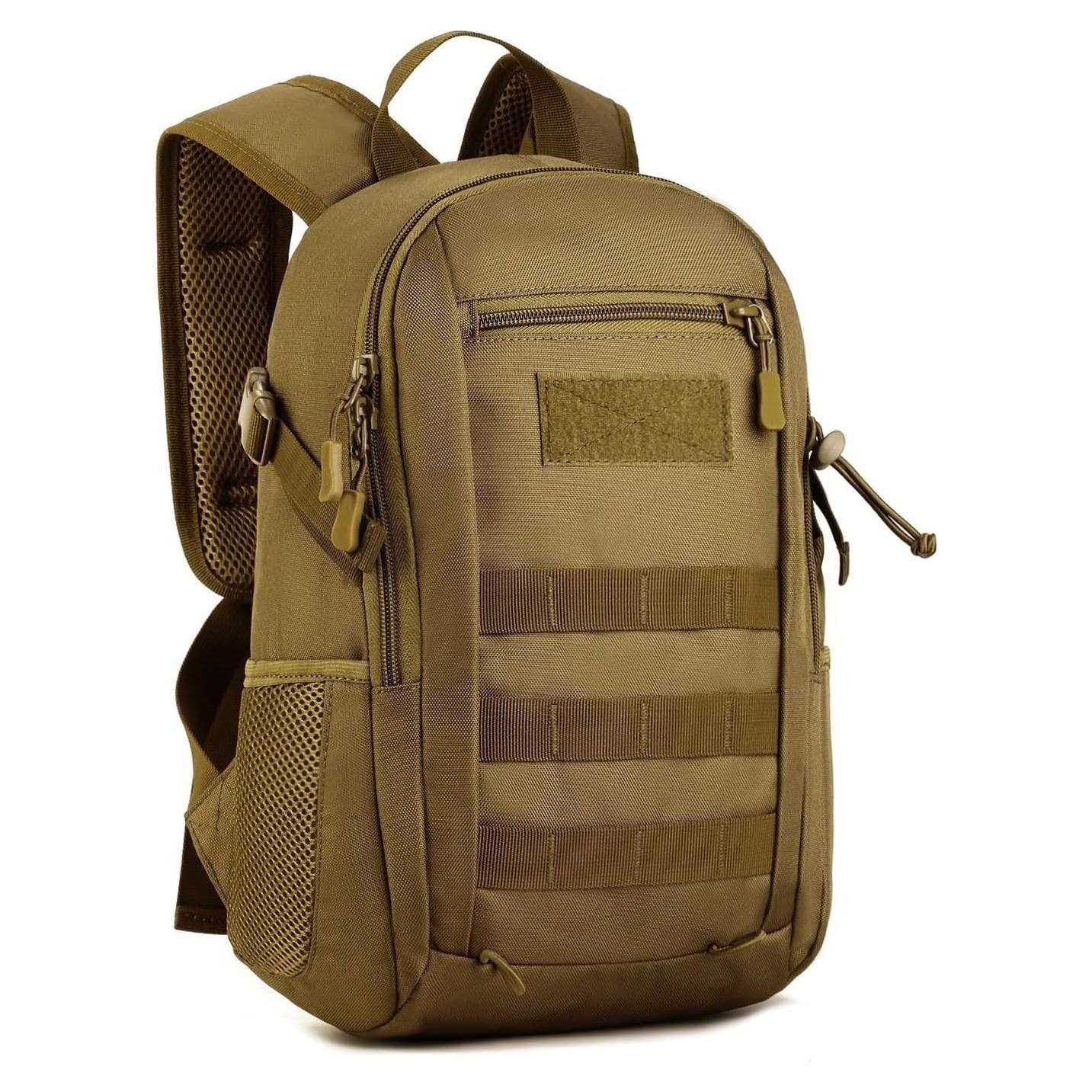 Mochila Táctica Huntvp 10L Marrón Oscuro MOLLE 24.89x37.10cm