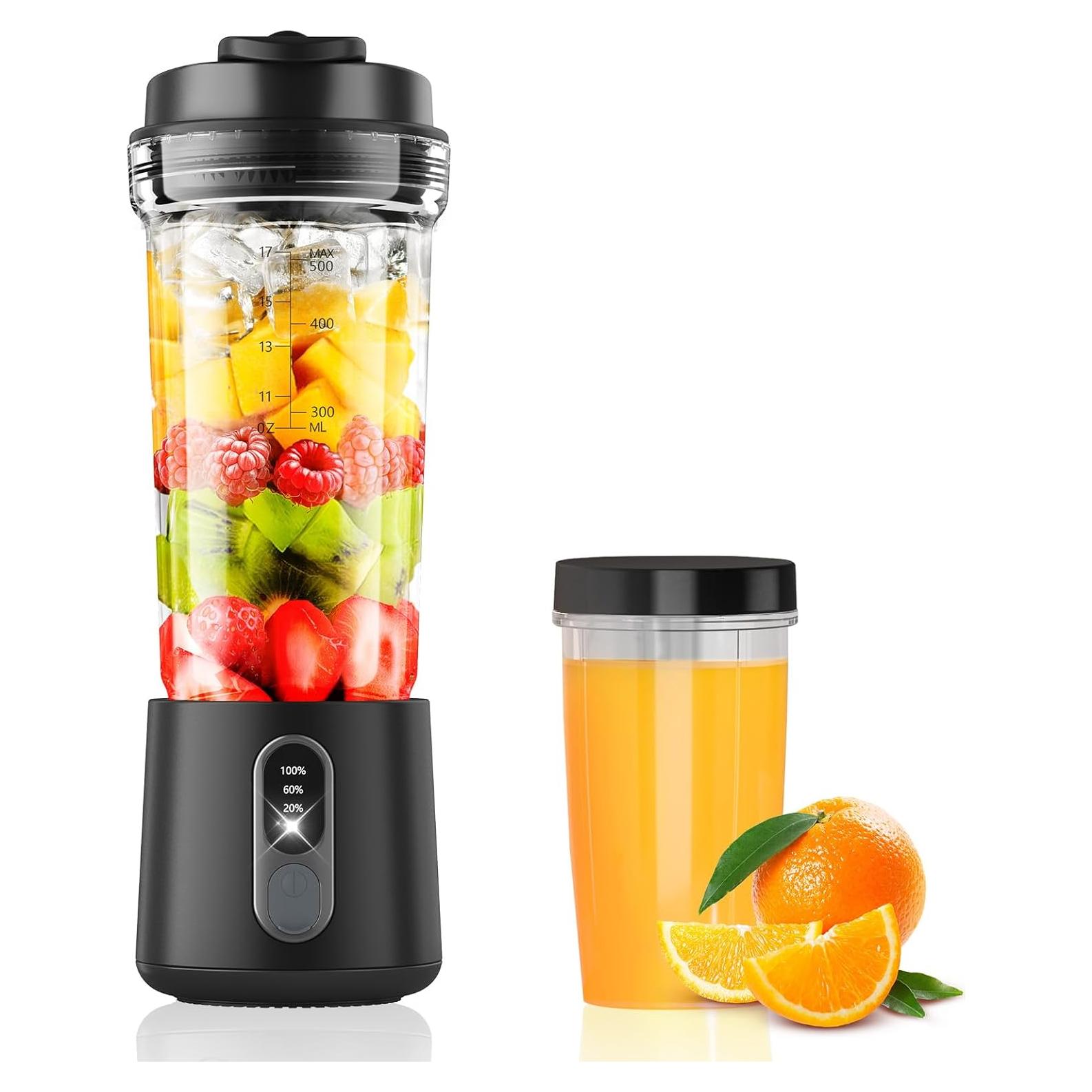 Batidora Portátil Foyucool 300W 2 Tazas 500ml y 300ml USB-C