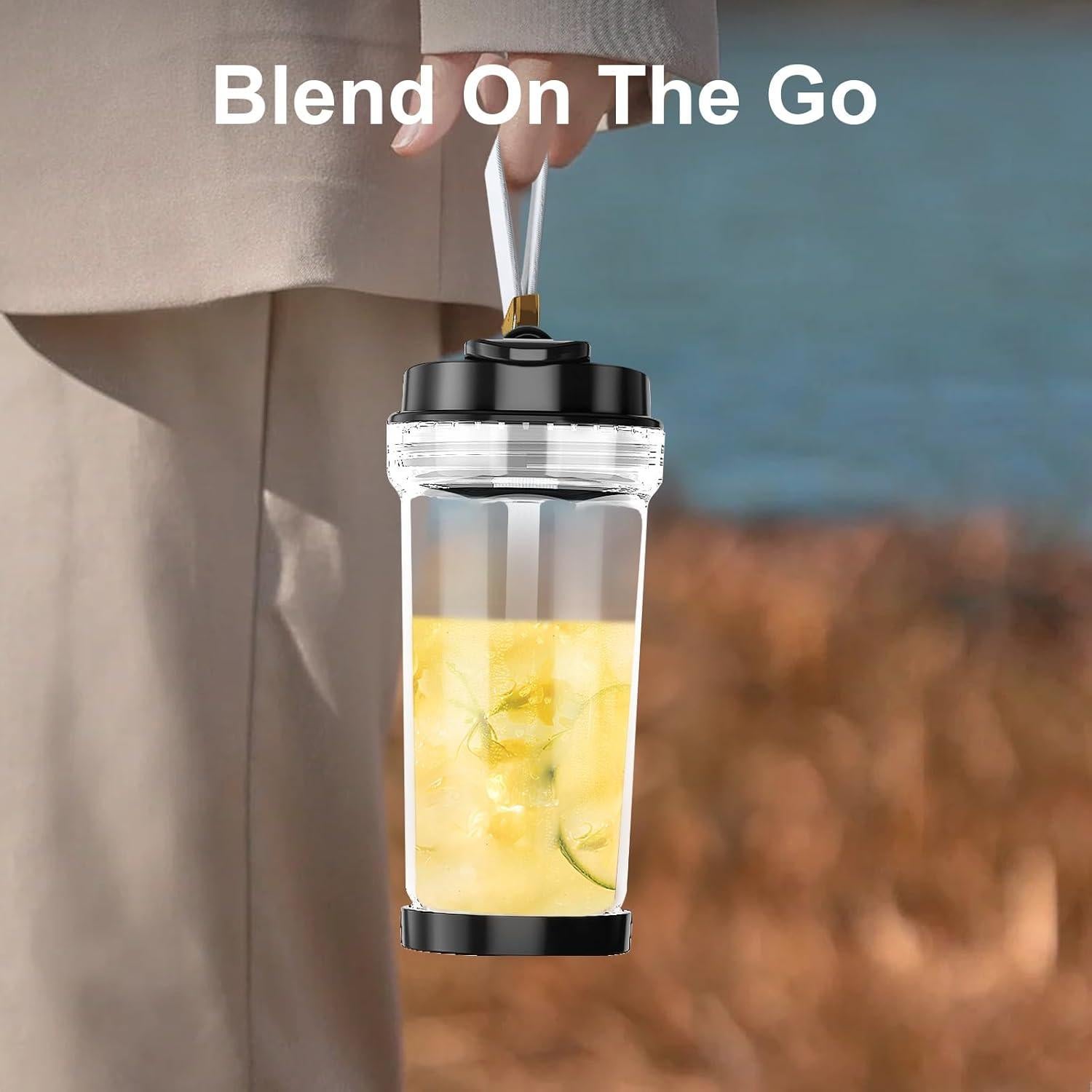 Batidora Portátil Foyucool 300W 2 Tazas 500ml y 300ml USB-C