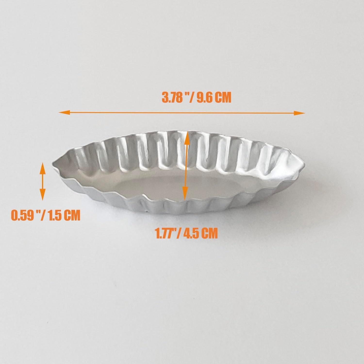 Molde para Tartas Pequeñas Heluok 10PCS Aluminio Barco