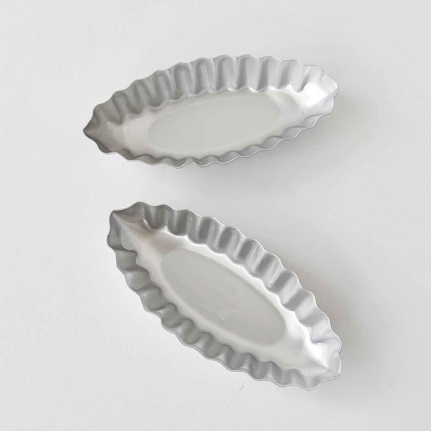 Molde para Tartas Pequeñas Heluok 10PCS Aluminio Barco