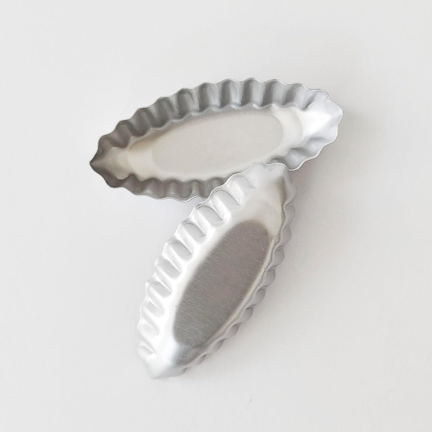 Molde para Tartas Pequeñas Heluok 10PCS Aluminio Barco