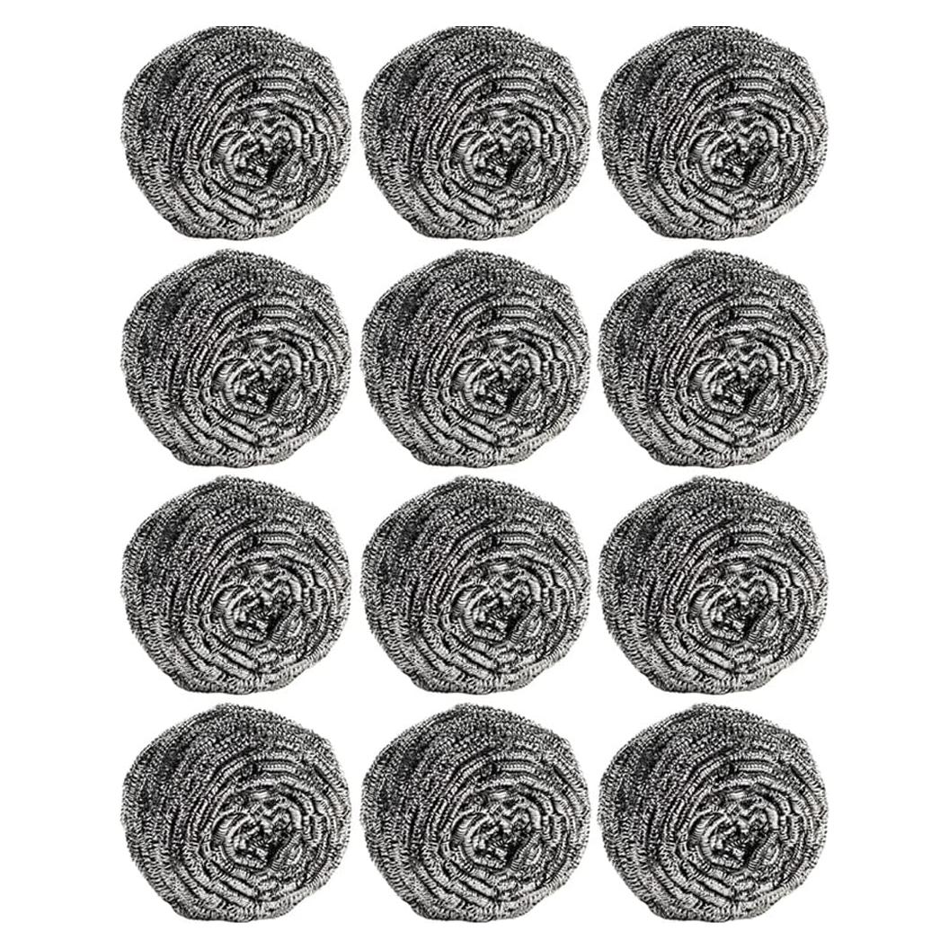 12 Estropajos de Acero Inoxidable Carrie Joe para Cocina