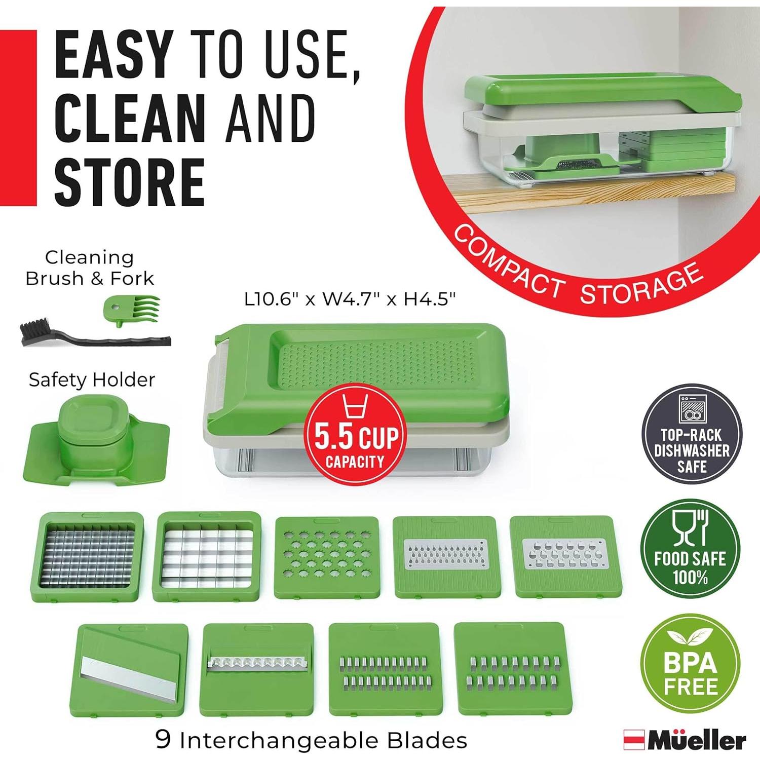 Picador de Verduras Mueller 9 Cuchillas Acero Inoxidable