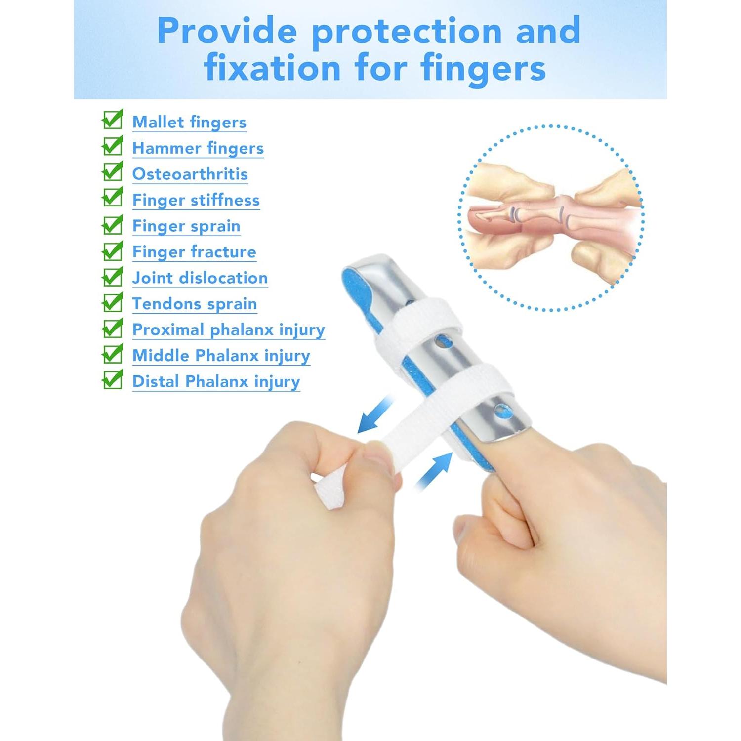 Férulas Metálicas para Dedos TAROYQASUL - 2 Pcs Grande