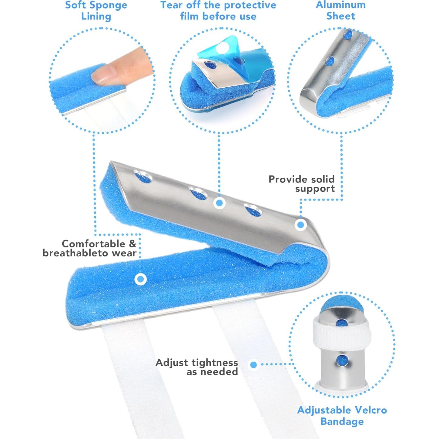 Férulas Metálicas para Dedos TAROYQASUL - 2 Pcs Grande