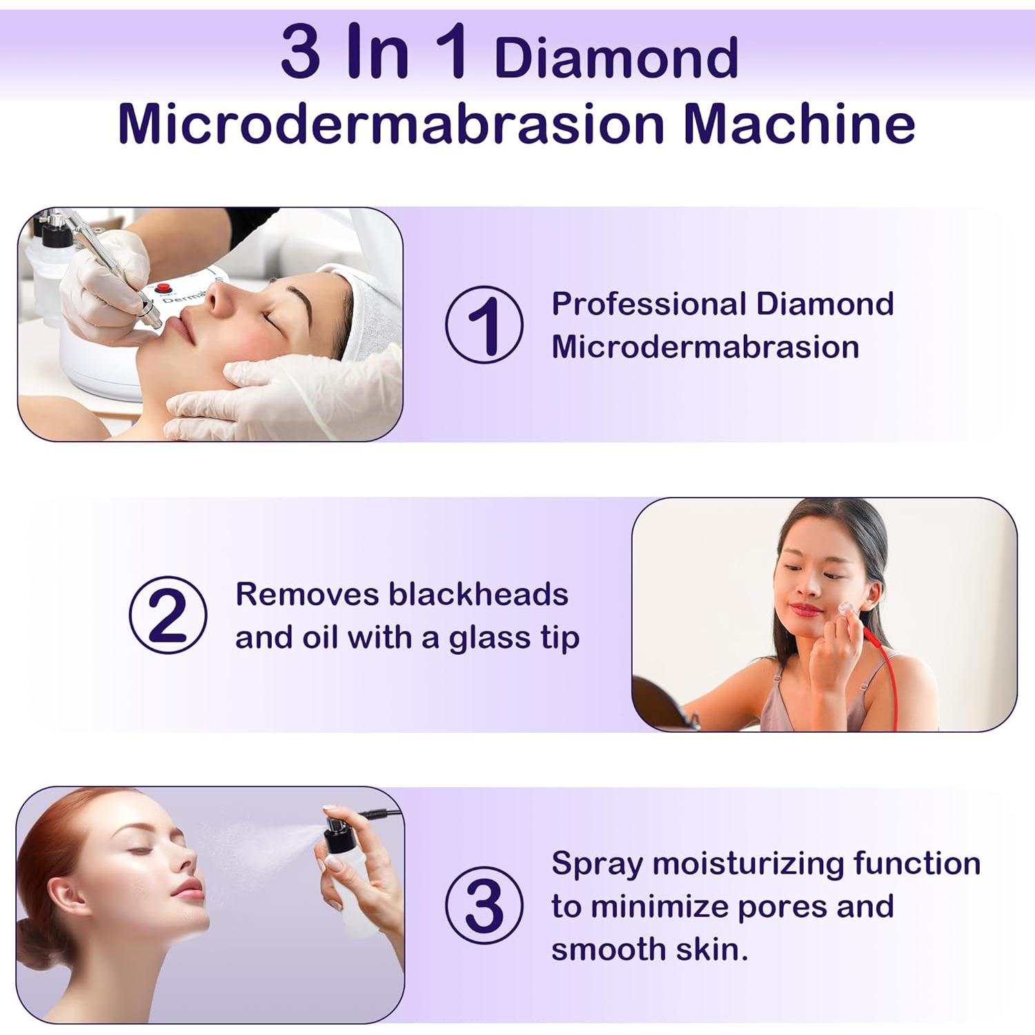 Máquina de Microdermoabrasi&oacute;n Kendal 3 en 1 para Belleza Facial