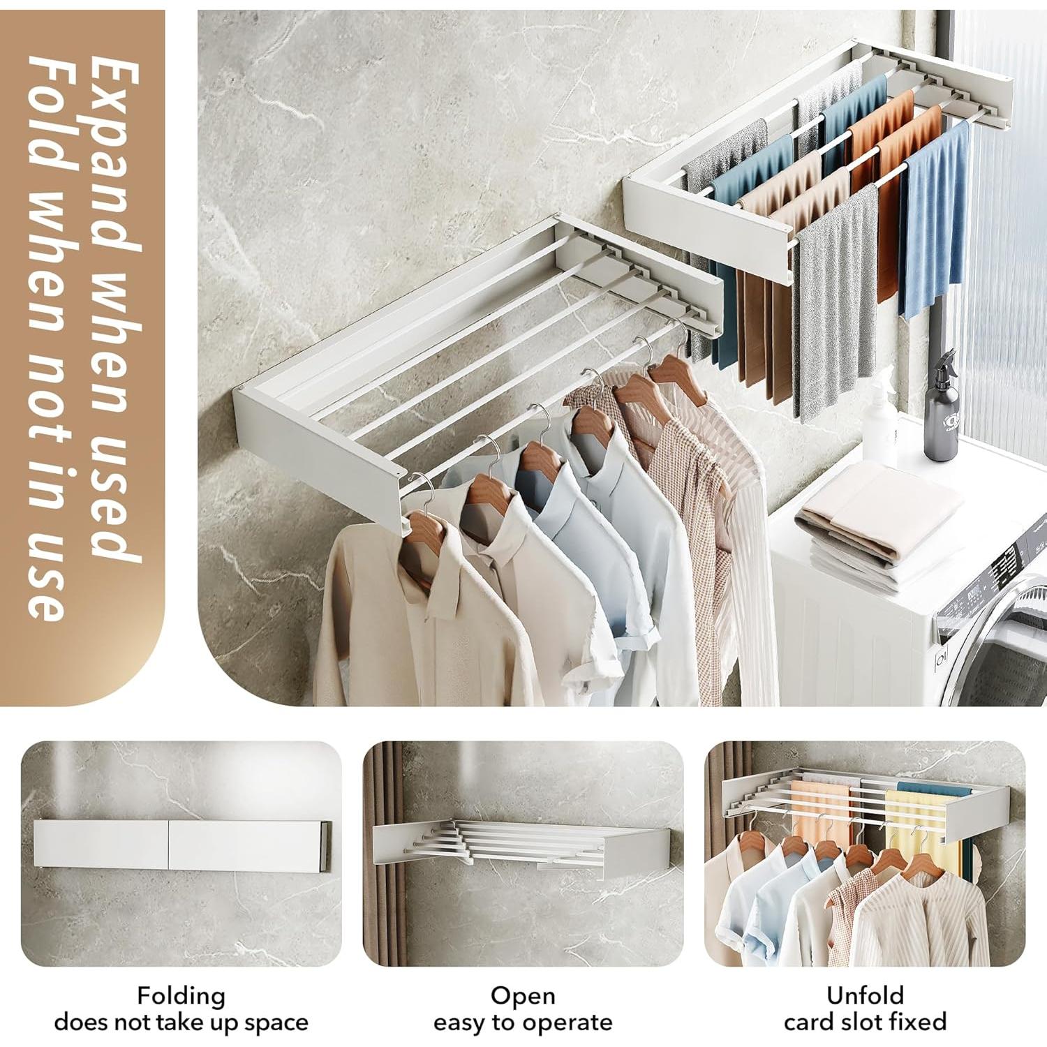 Estante Plegable para Secar Ropa ZdwCyl 5 Varillas Aluminio