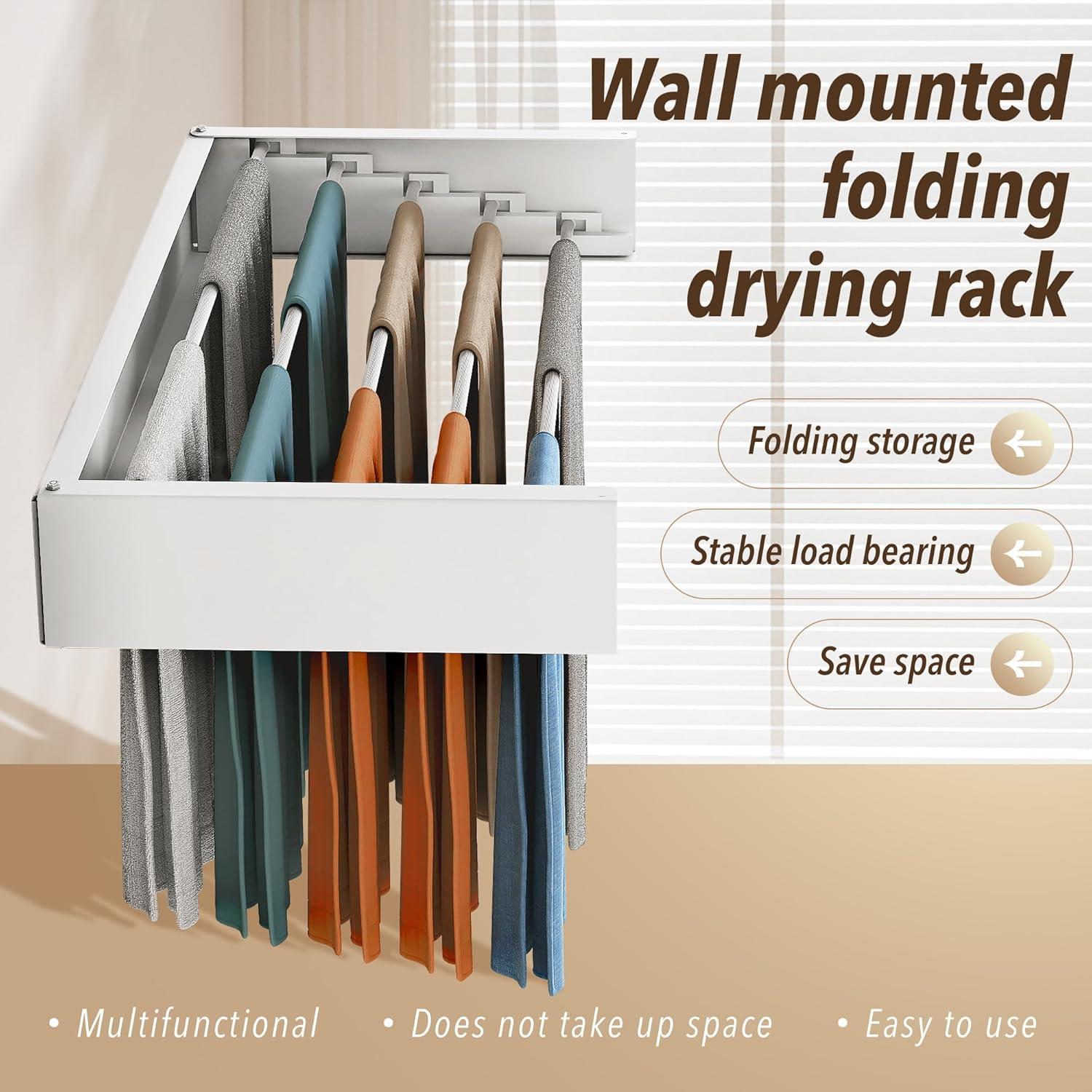 Estante Plegable para Secar Ropa ZdwCyl 5 Varillas Aluminio