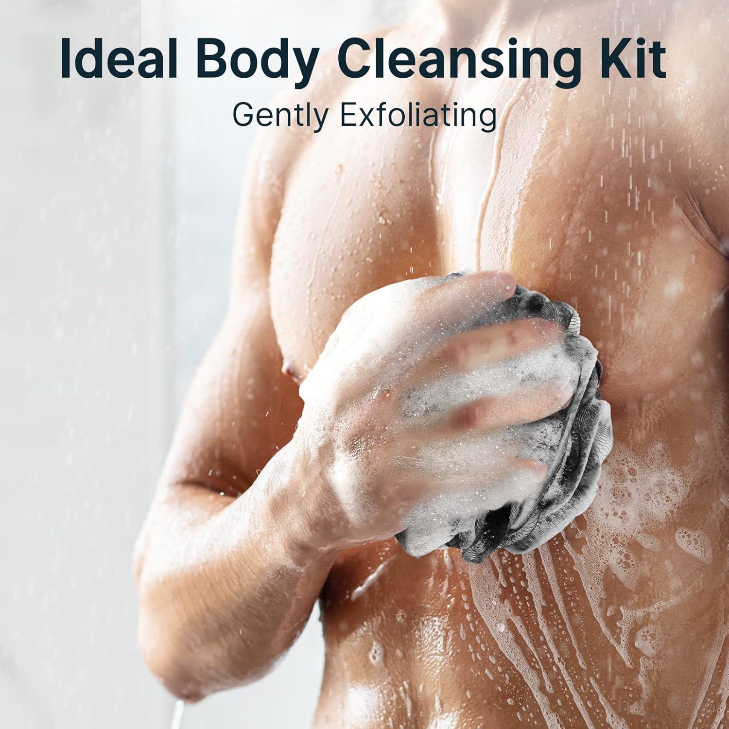 Esponjas de Lufa AmazerBath Set de 3 Clásicas Negro y Blanco