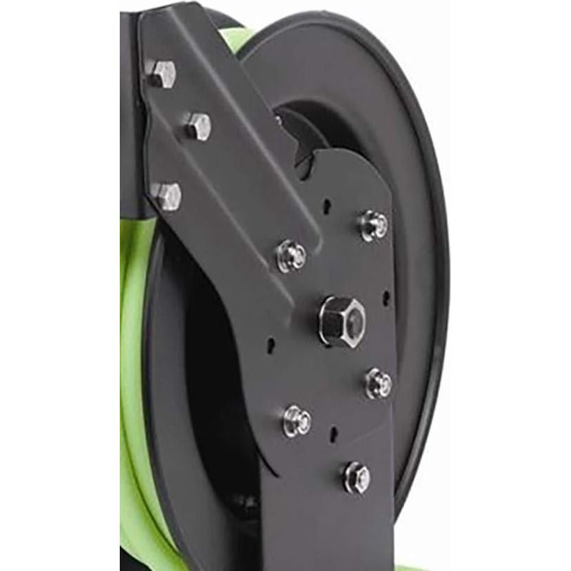 Flexzilla Open Face Retractable Air Hose Reel, 3/8 in. x 25 ft., Heavy Duty, Lightweight, Hybrid, ZillaGreen - L8603FZ