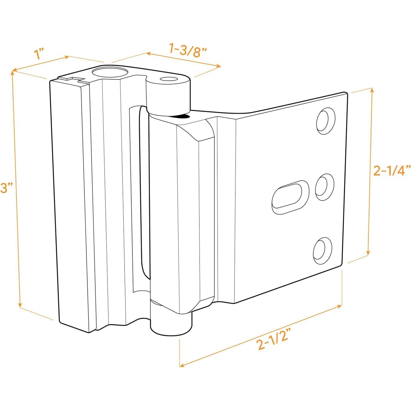 Cerradura de Refuerzo para Puerta HardwareX PL-01 Negra