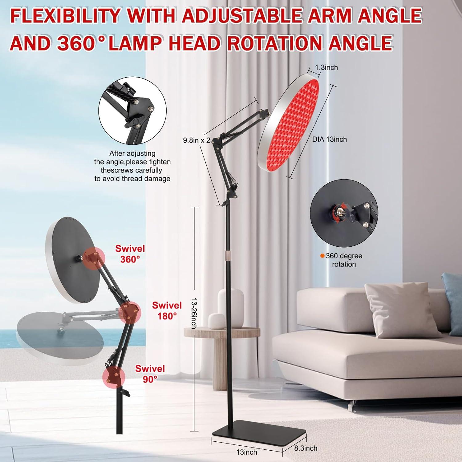 Lámpara de Terapia de Luz Roja SAVILER Redonda 660nm 850nm