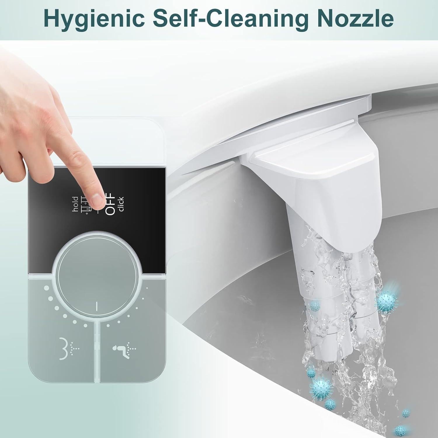 Accesorio de Bidet Shikitek Ultra Delgado Autolimpiante Negro