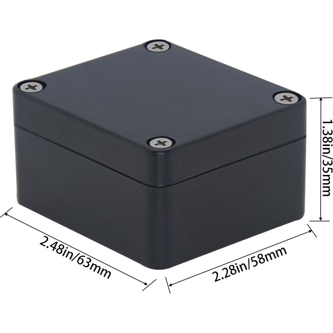 Caja de Proyecto IP65 Raculety 6.35x5.84x3.30 cm ABS Negra