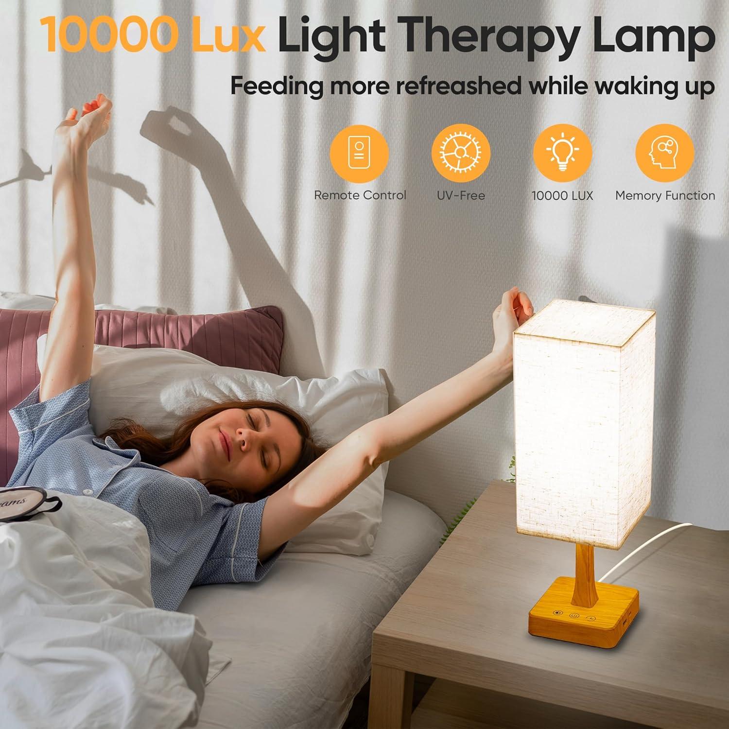 Lámpara de Terapia de Luz 10000 Lux OYADISIIOP con Control Remoto