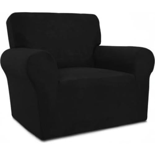 Funda de Sofá PureFit Negra para Silla - Antideslizante y Lavable