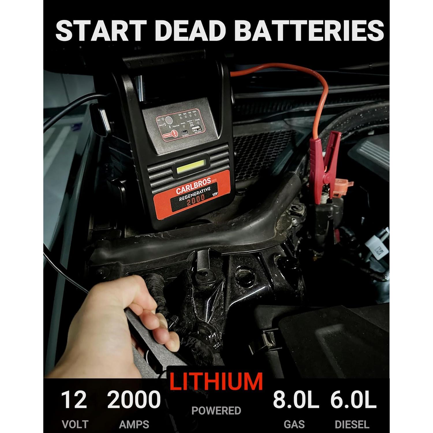 Arrancador de Batería Portátil Carlbros CB20 2000A 12V 8L