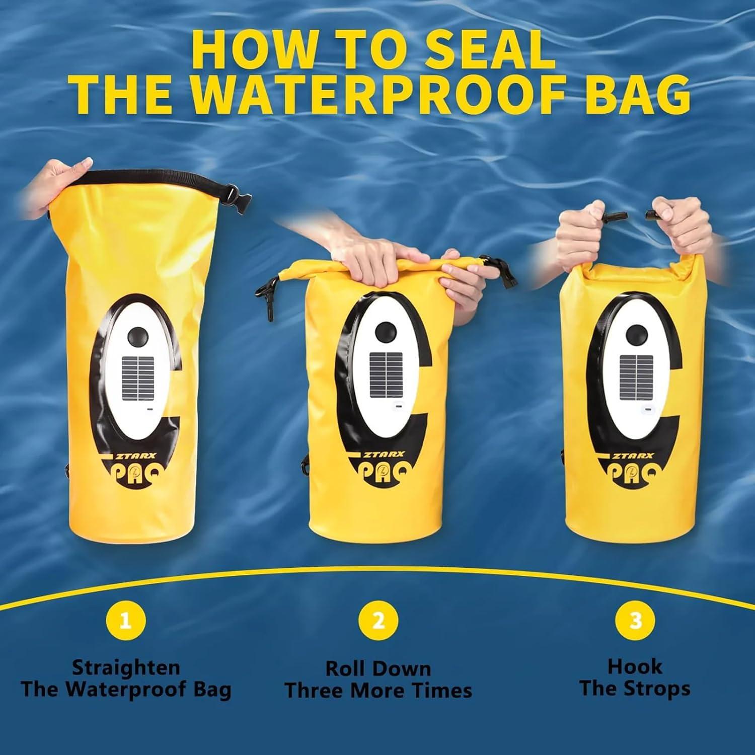 Mochila Seco Solar ZTARX 20L con Altavoz Bluetooth y LED