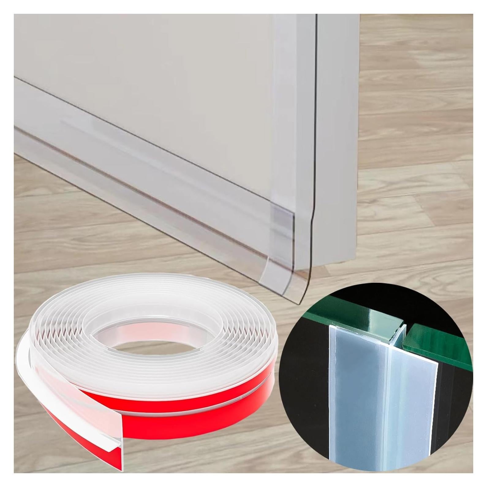 Tira de Sellado de Silicona AEIOUD 6.1m x 3.48cm para Puertas