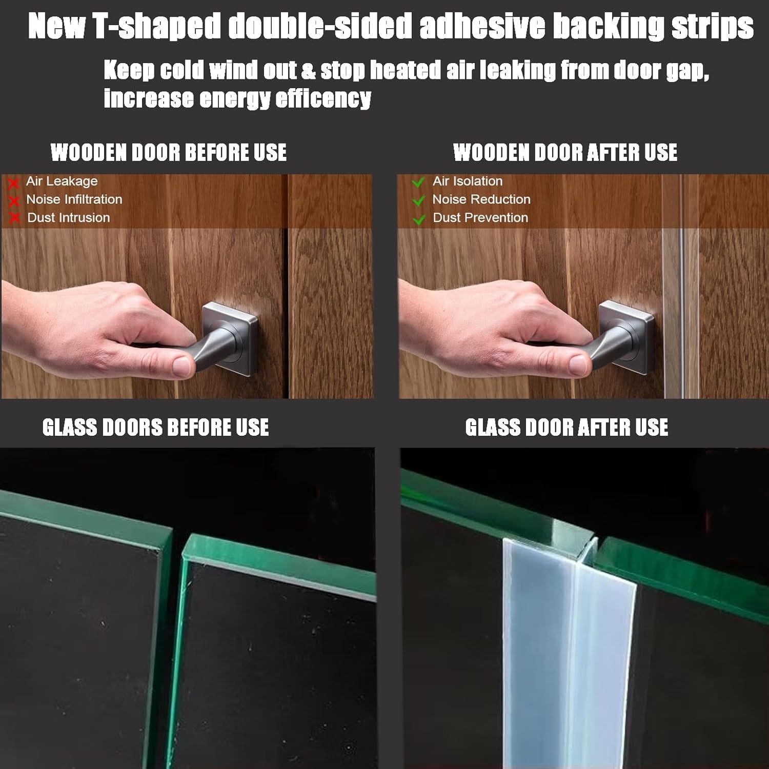 Tira de Sellado de Silicona AEIOUD 6.1m x 3.48cm para Puertas