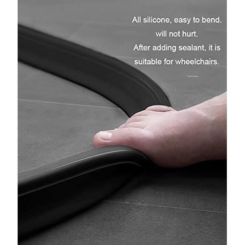 Dique de Ducha Plegable Ynotus 100% Goma 1.2cm Alto Negro