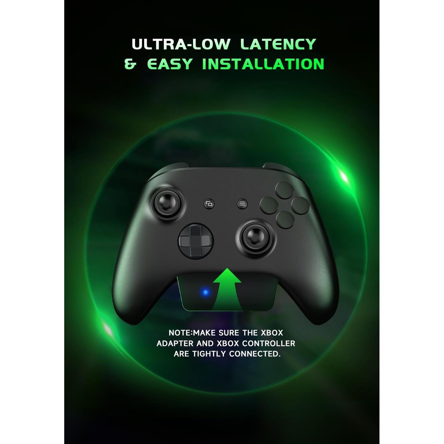 RYR Wireless Gaming Headset for Xbox Series X|S, Xbox One, PS5, PS4, Mac, Bluetooth 5.3, 3D Surround Sound, Rotatable Earmuffs, Gaming Headphones with Noise Canceling Microphones-Blackgreen