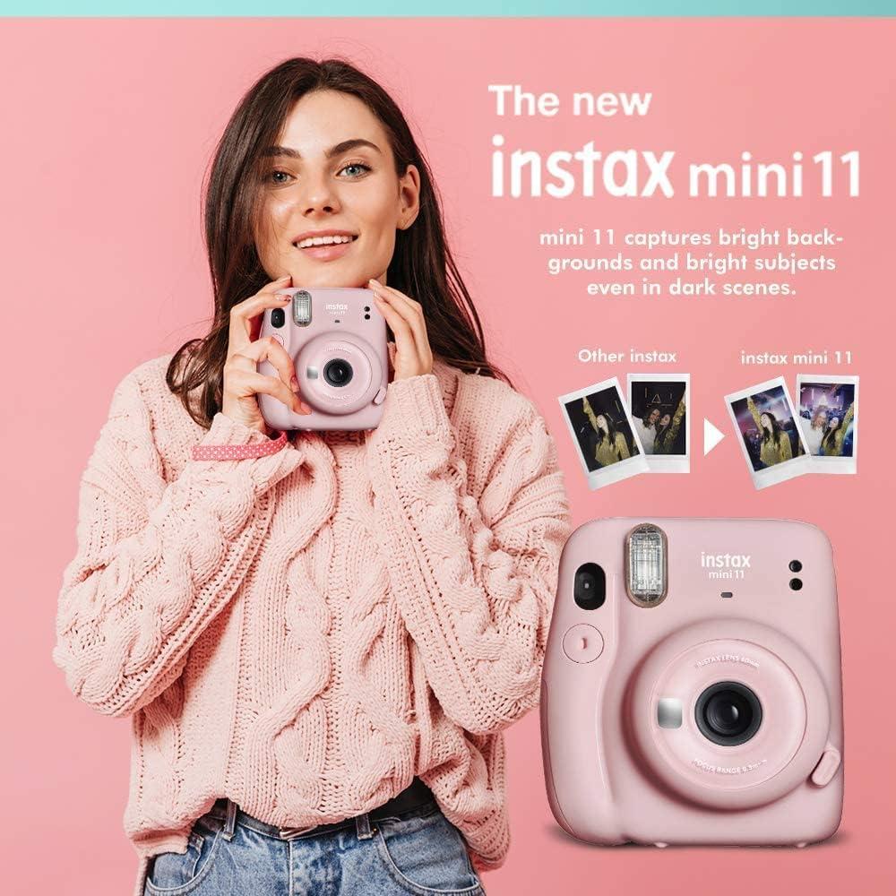 Cámara Instantánea Fujifilm Instax Mini 11 Rosa Rubor + 40 Películas