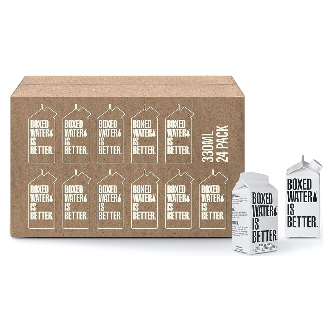 Agua Purificada Boxed Water 24 Mini Cajas 100% Reciclables