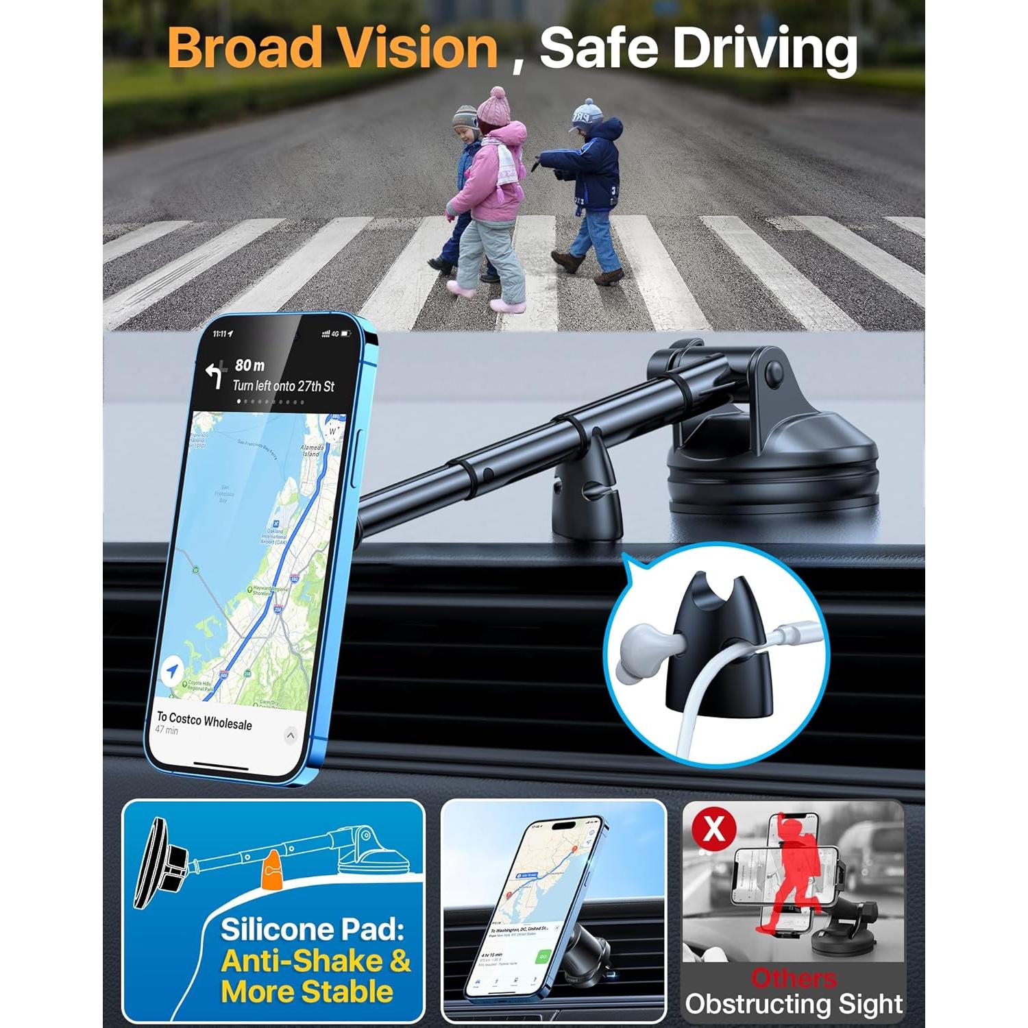 Soporte Magnético para Teléfono de Coche HTU 2025 - Azul Oscuro