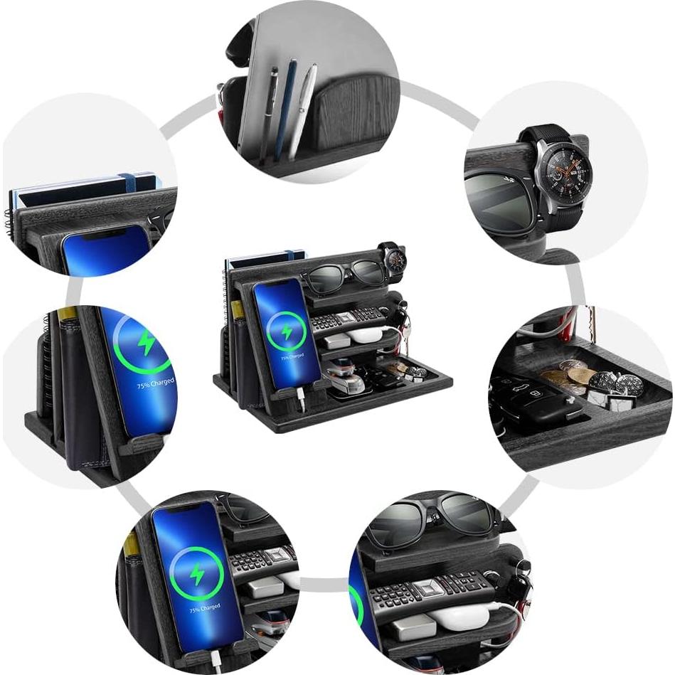 Organizador de Escritorio de Madera 1STKER para Hombres