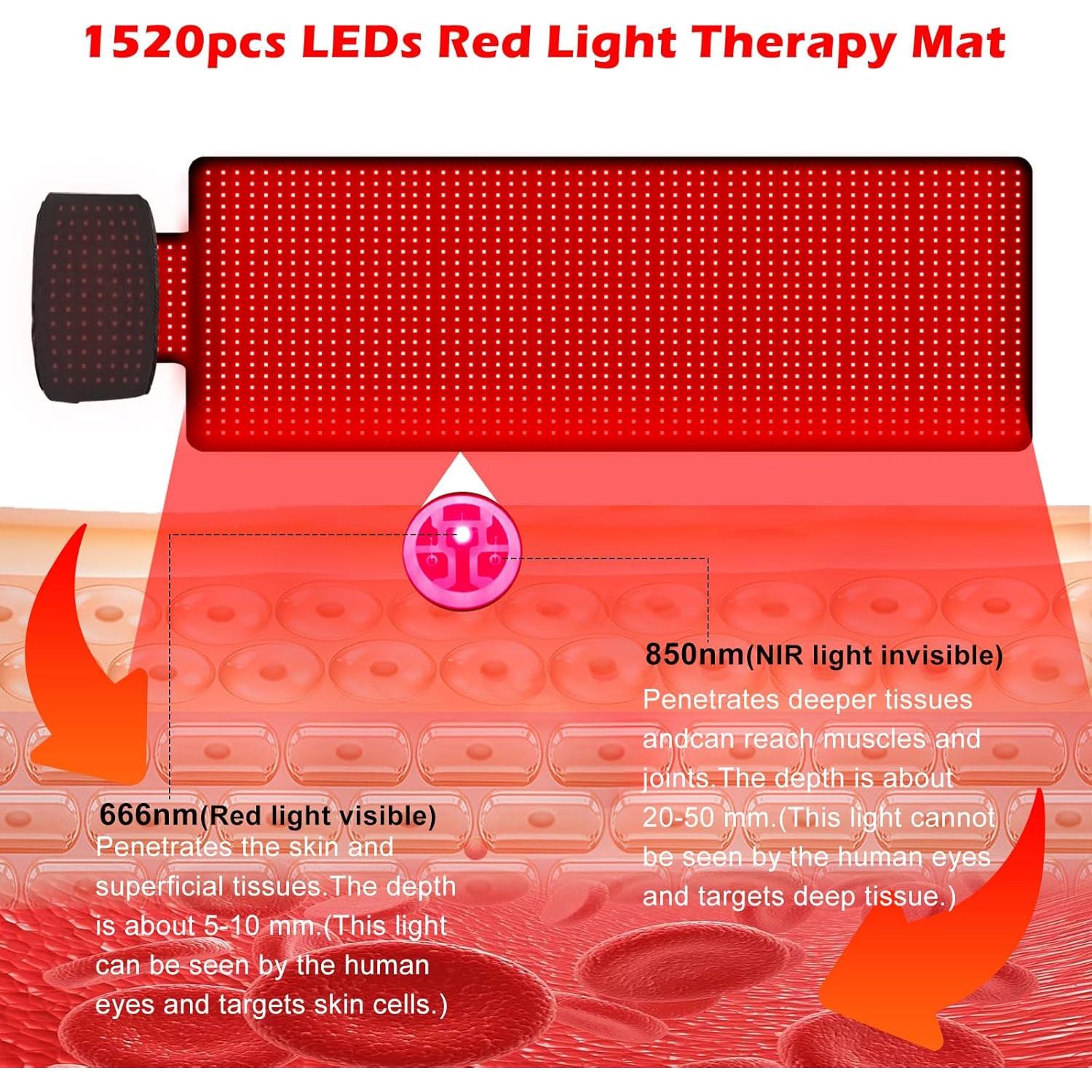 Alfombra de Terapia de Luz Roja Litecare T600 180x60 cm 1560 LEDs